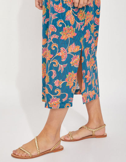 Robe longue doublée imprimée LALI