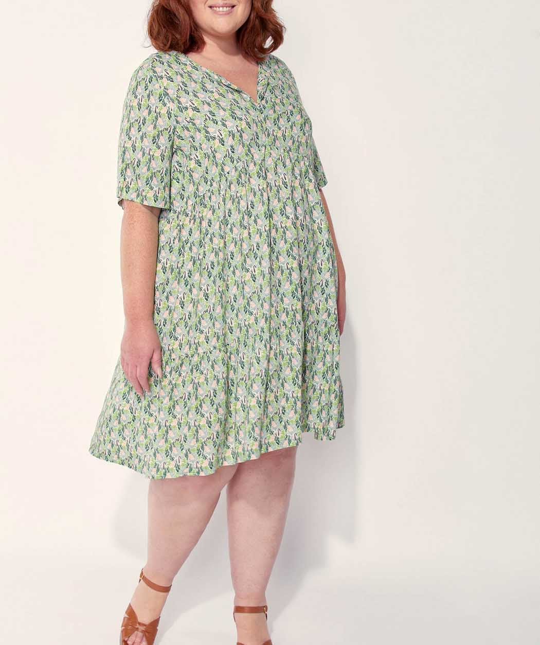 Robe imprimée ample fluide Ecovero NUSA