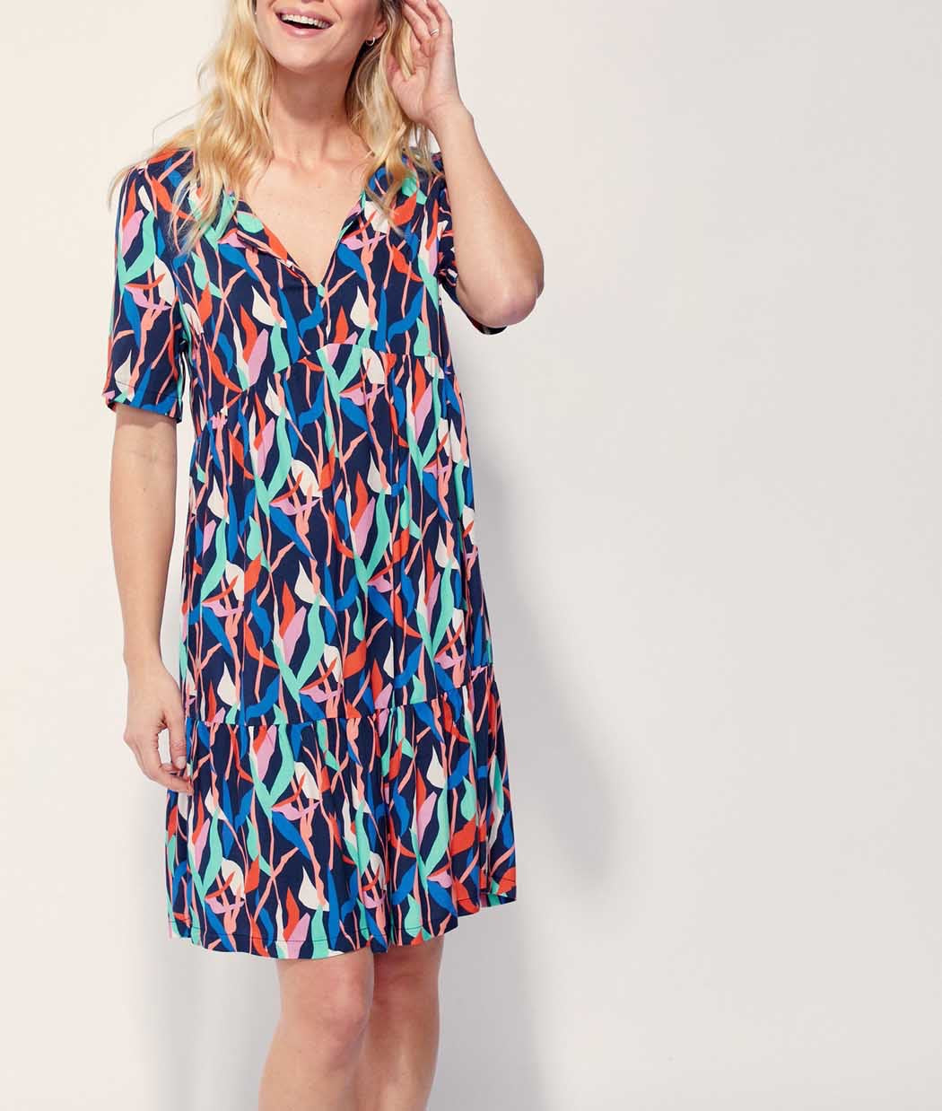Robe imprimée ample fluide Ecovero NUSA