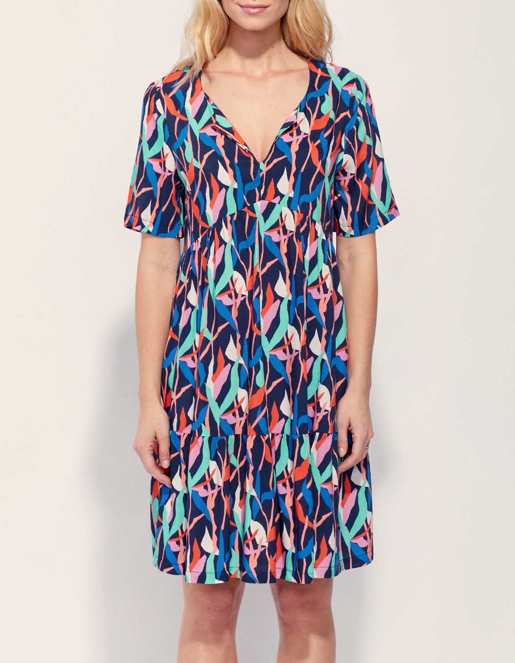 Robe imprimée ample fluide Ecovero NUSA