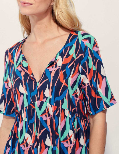 Robe imprimée ample fluide Ecovero NUSA