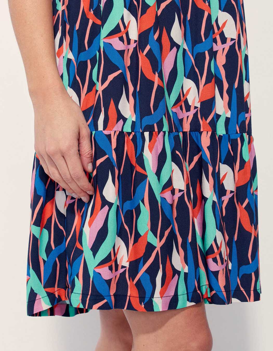 Robe imprimée ample fluide Ecovero NUSA