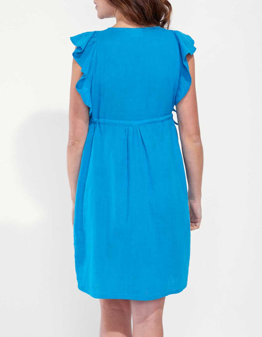Robe courte volants gaze de coton ORUDA