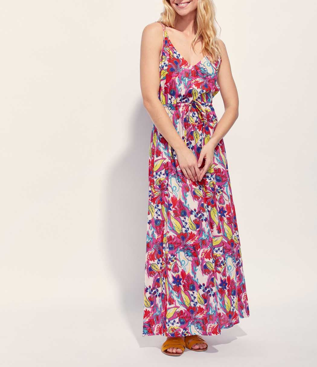 Robe longue imprimée gaze de coton WINITA