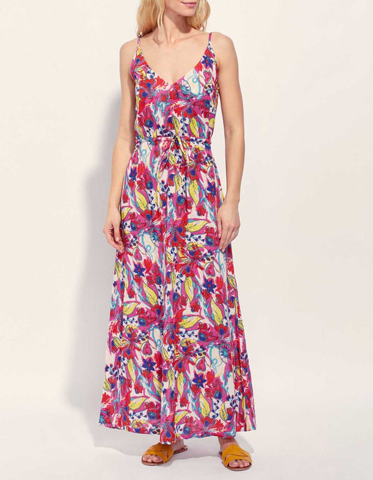 Robe longue imprimée gaze de coton WINITA