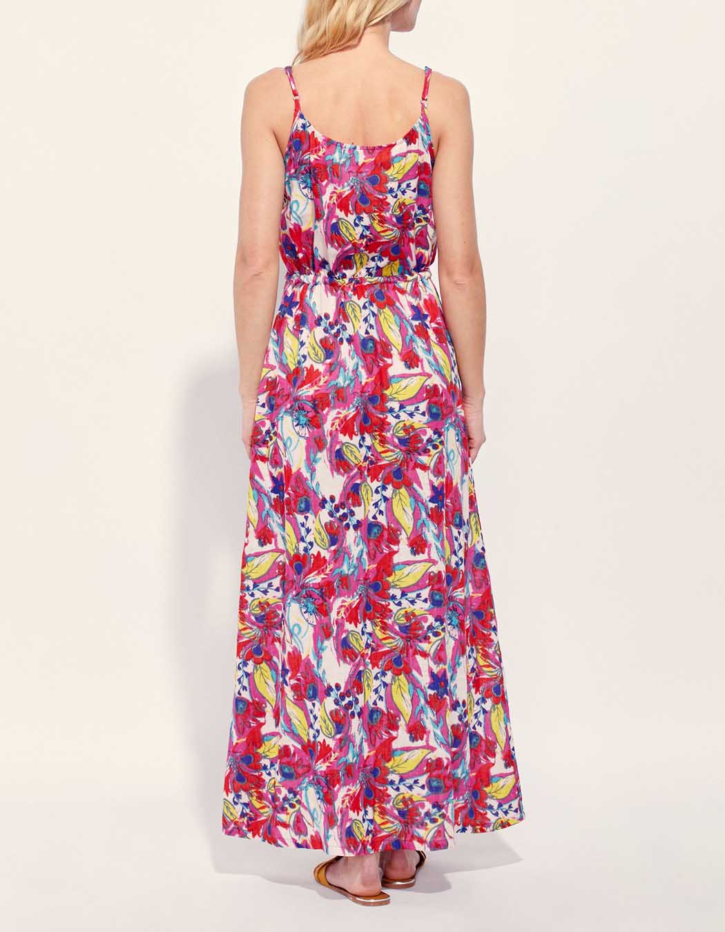 Robe longue imprimée gaze de coton WINITA
