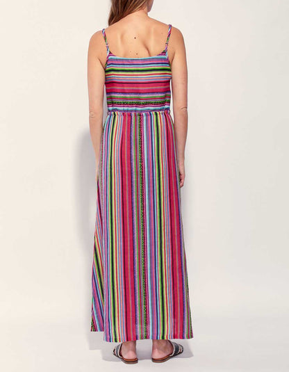 Robe longue imprimée gaze de coton WINITA