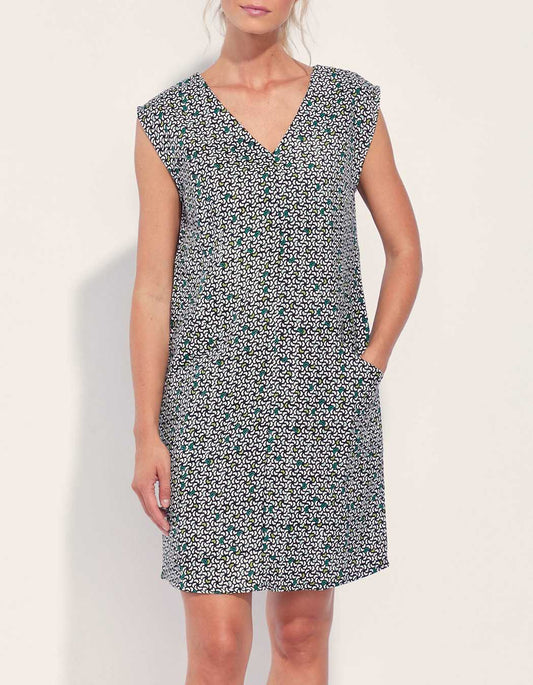 Robe imprimée coton lin YANI