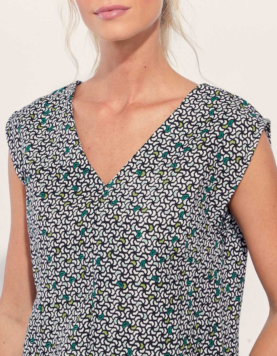 Robe imprimée coton lin YANI