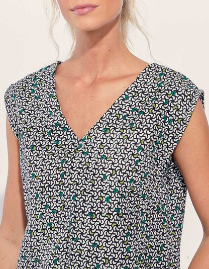 Robe imprimée coton lin YANI