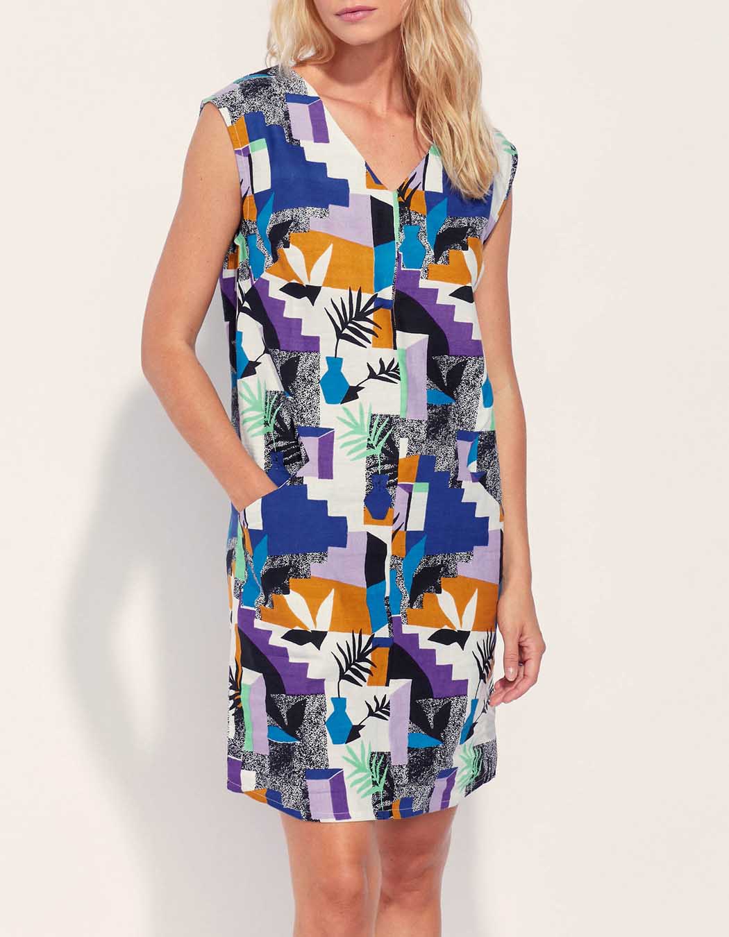 Robe imprimée coton lin YANI