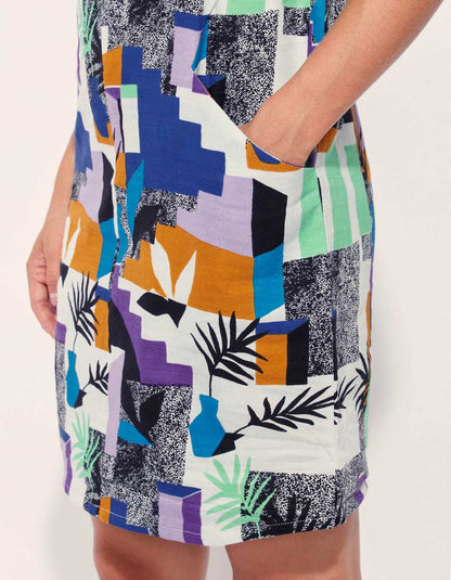 Robe imprimée coton lin YANI