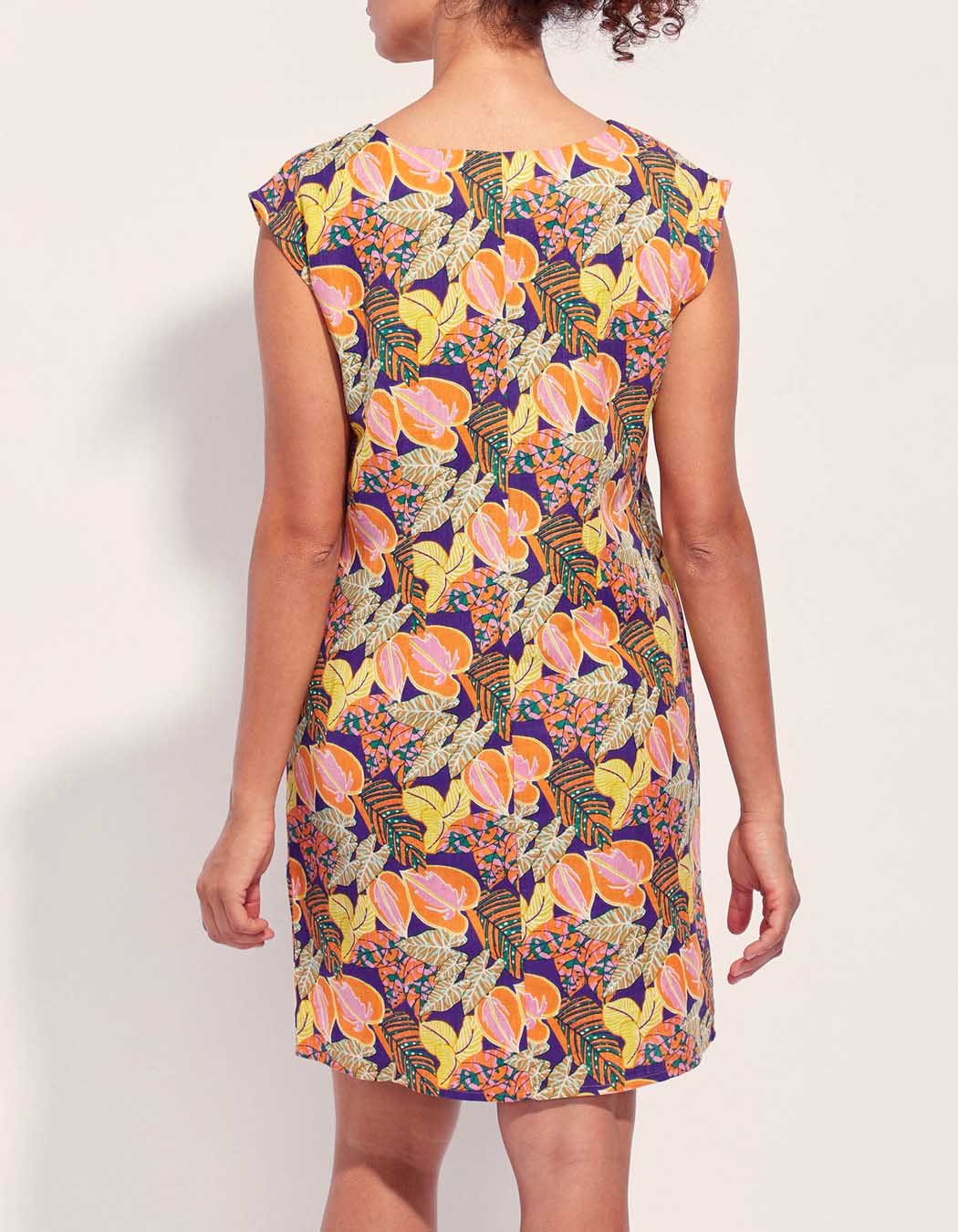 Robe imprimée coton lin YANI