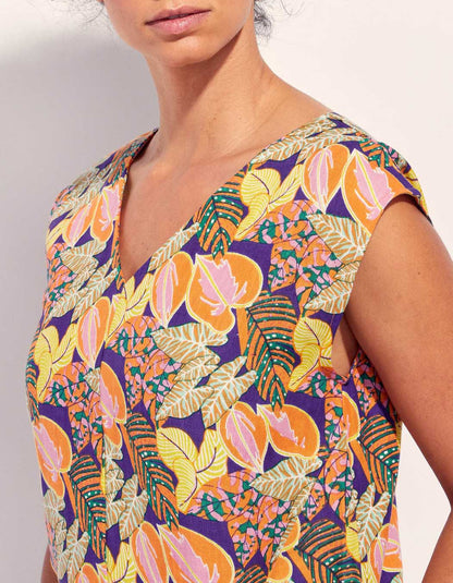 Robe imprimée coton lin YANI