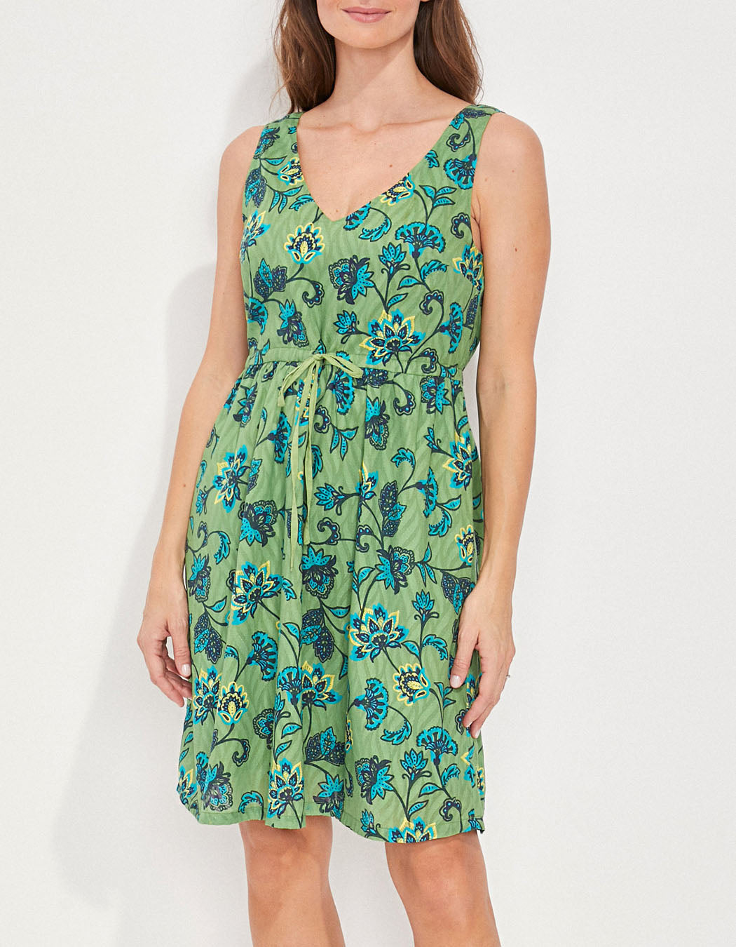 Robe courte doublée imprimée YASA