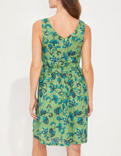 Robe courte doublée imprimée YASA