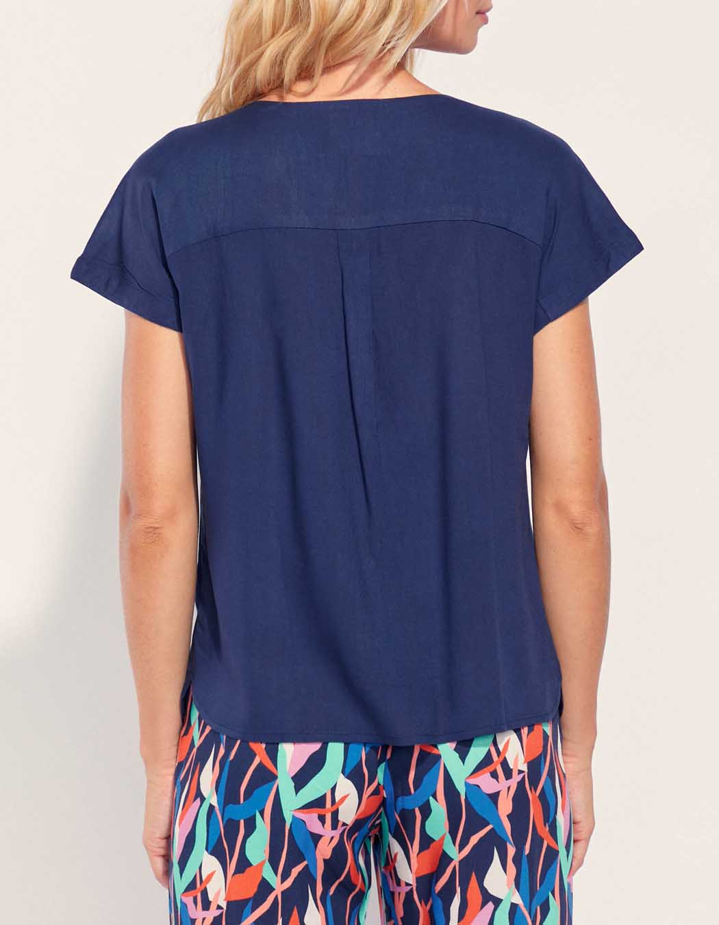 Blouse fluide imprimée col V Ecovero VALERIA