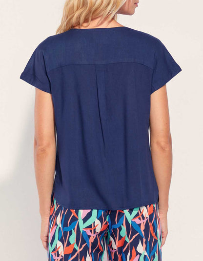 Blouse fluide imprimée col V Ecovero VALERIA