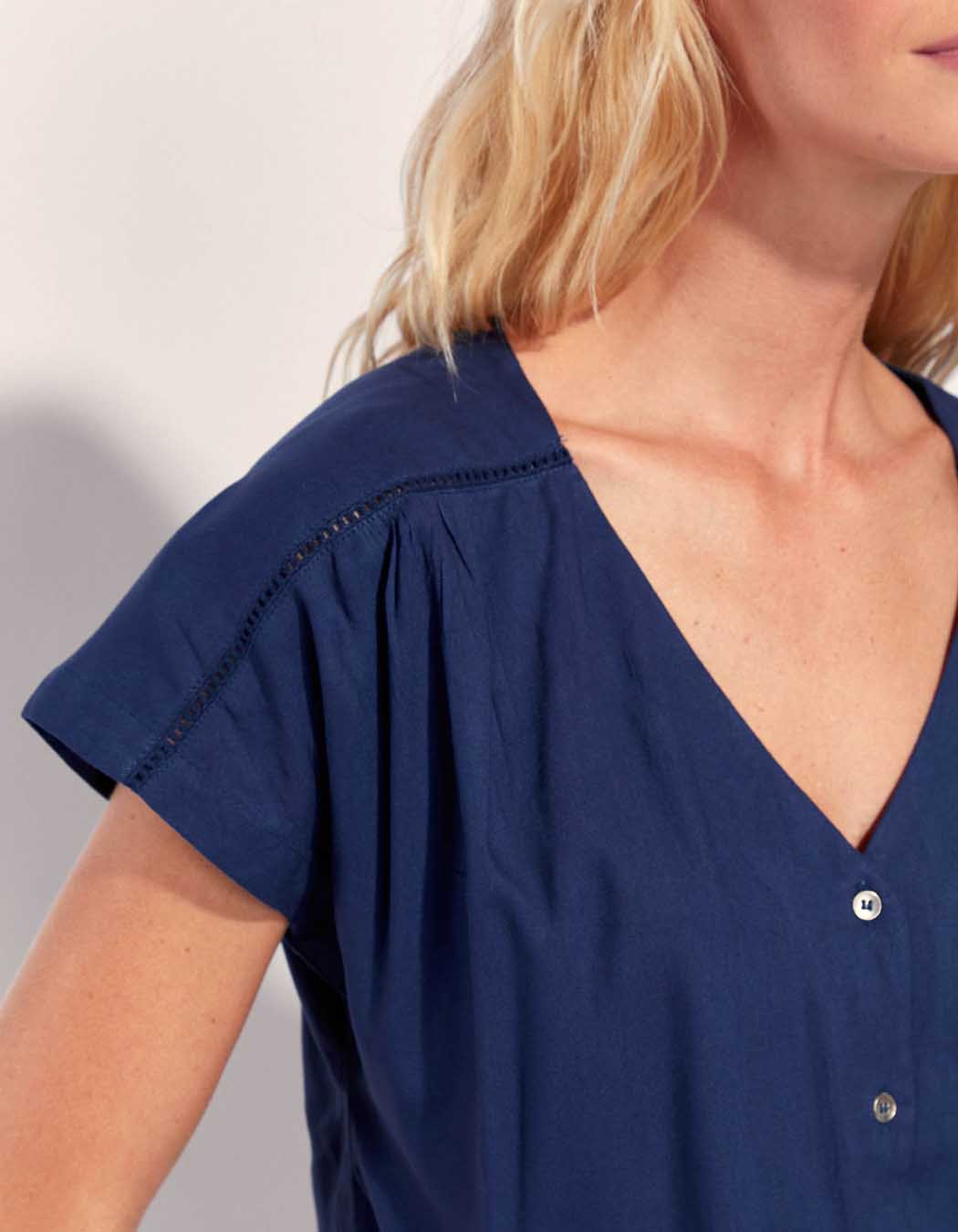 Blouse fluide imprimée col V Ecovero VALERIA