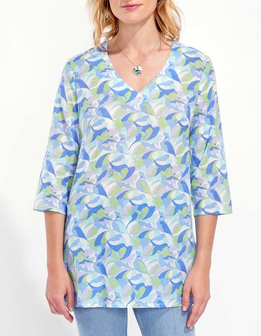 Tunique imprimée voile de coton bio LAURIE