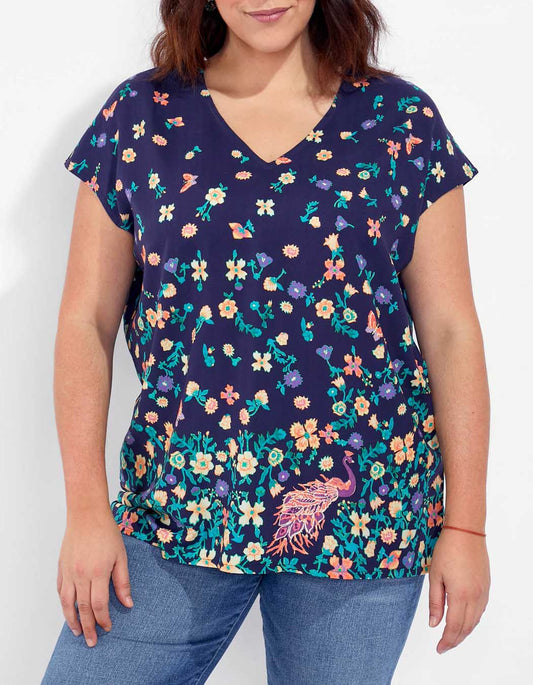 Blouse sans manches imprimée HENA