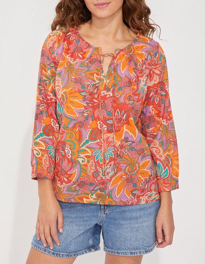 Blouse voile de coton bio ample MEHAN