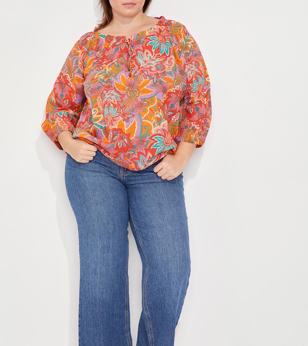 Blouse voile de coton bio ample MEHAN