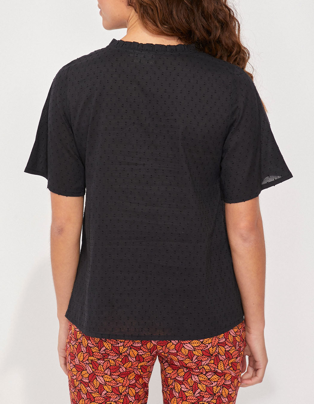 Top col volanté coton bio MANJU