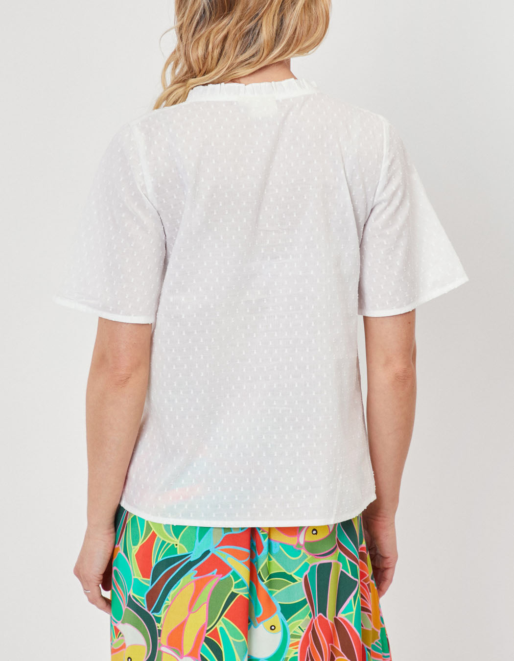 Top col volanté coton bio MANJU