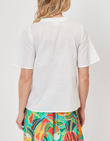 Top col volanté coton bio MANJU