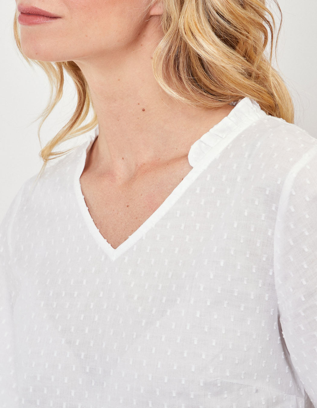 Top col volanté coton bio MANJU