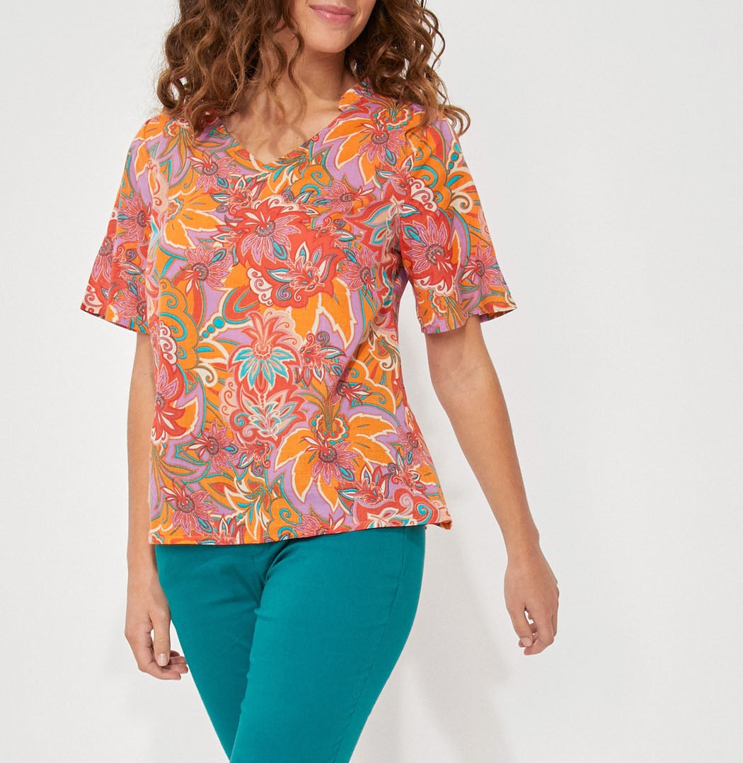 Top col volanté coton bio MANJU