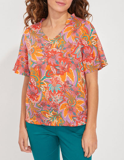 Top col volanté coton bio MANJU