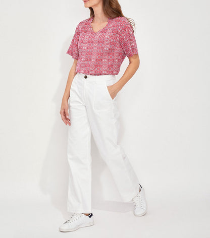 Top col volanté coton bio MANJU