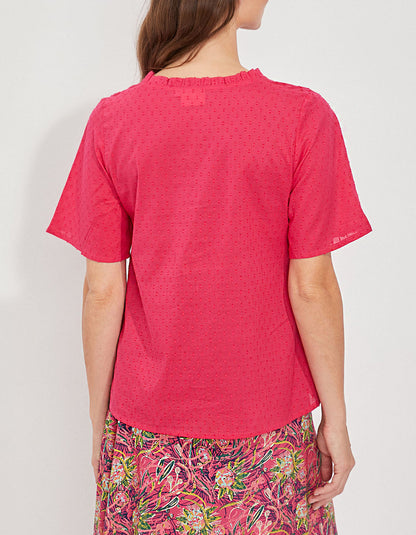 Top col volanté coton bio MANJU