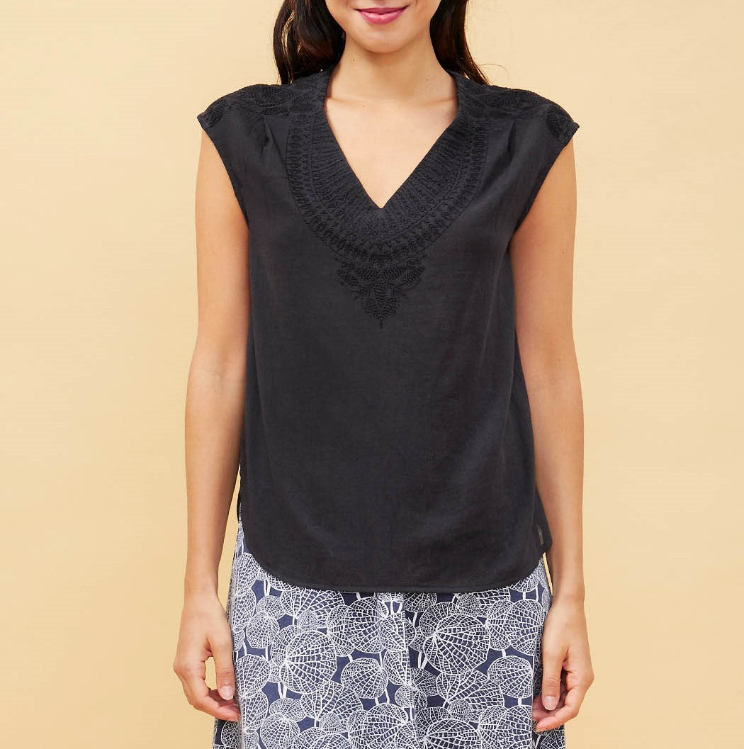 Top brodé coton Kestelle