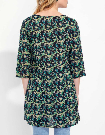 Tunique longue imprimée coton bio LARA