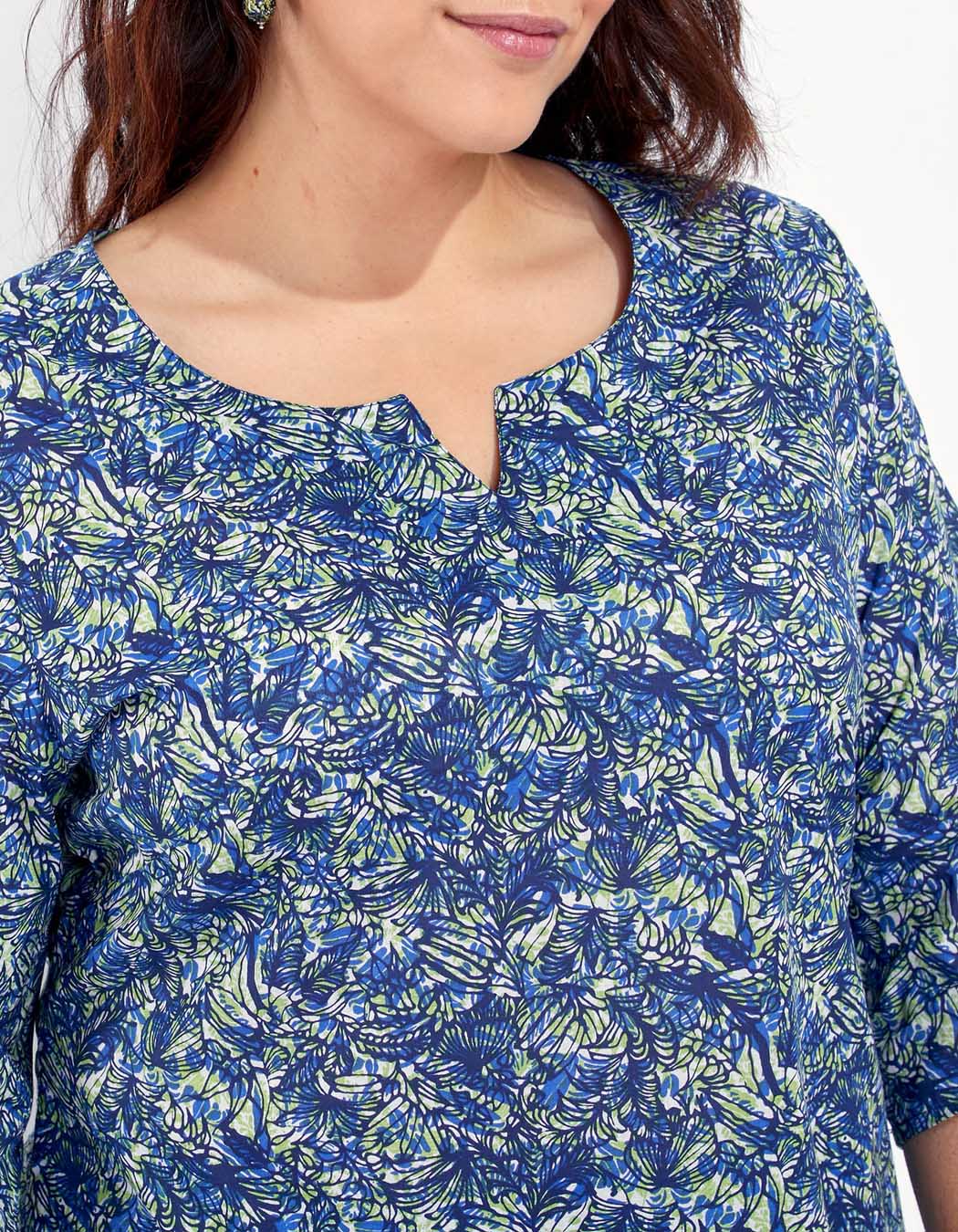 Tunique longue imprimée coton bio LARA