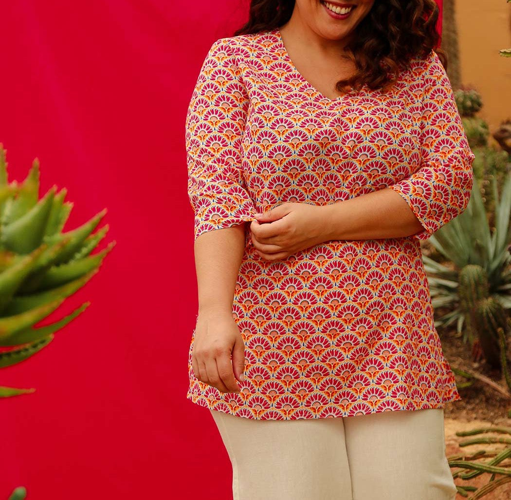 Tunique imprimée coton bio LAURIE