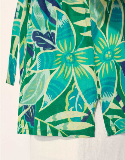 Blouse imprimée sans manche coton bio ARCELIO