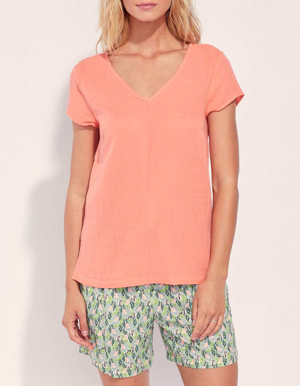 T-shirt coloré gaze de coton ANGELITA