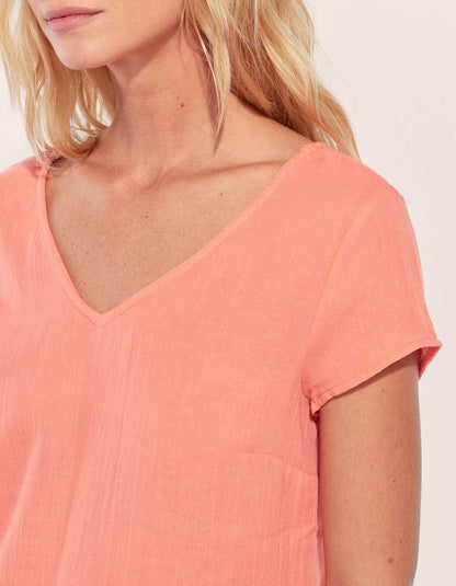 T-shirt coloré gaze de coton ANGELITA