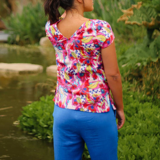 T-shirt coloré gaze de coton ANGELITA