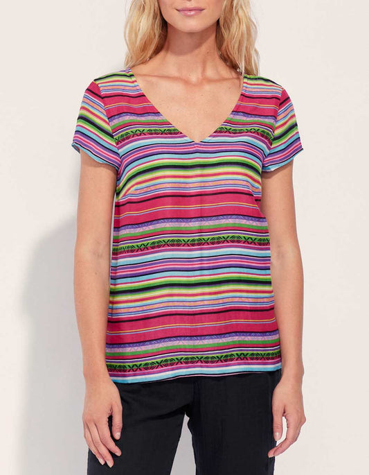 T-shirt coloré gaze de coton ANGELITA
