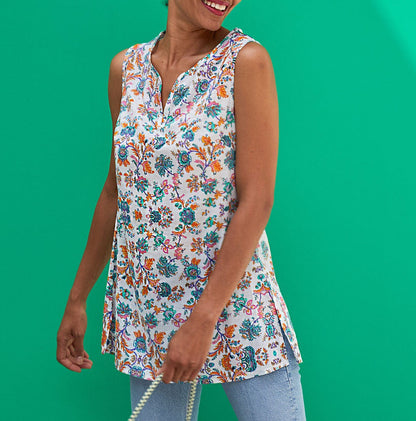 Tunique sans manches coton bio TINOU
