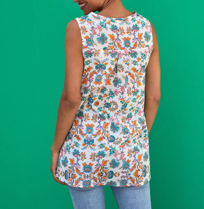 Tunique sans manches coton bio TINOU