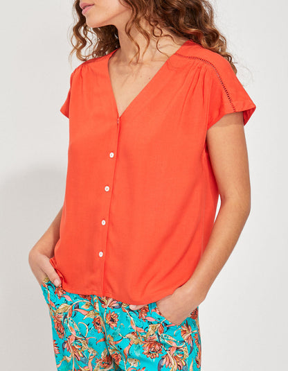 Blouse fluide col v ecovero VALERIA