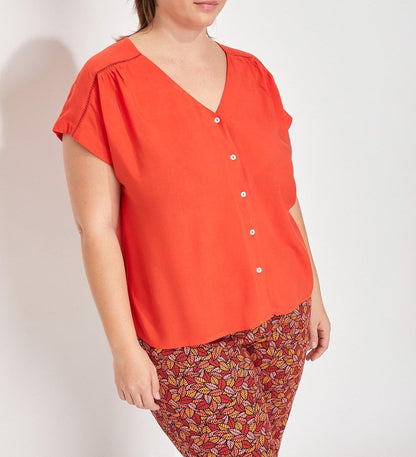 Blouse fluide col v ecovero VALERIA