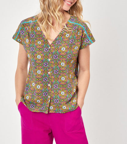 Blouse fluide col v ecovero VALERIA