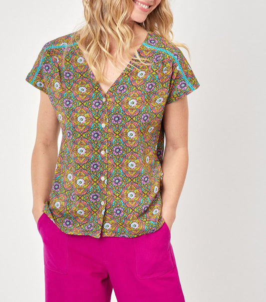 Blouse fluide col v ecovero VALERIA